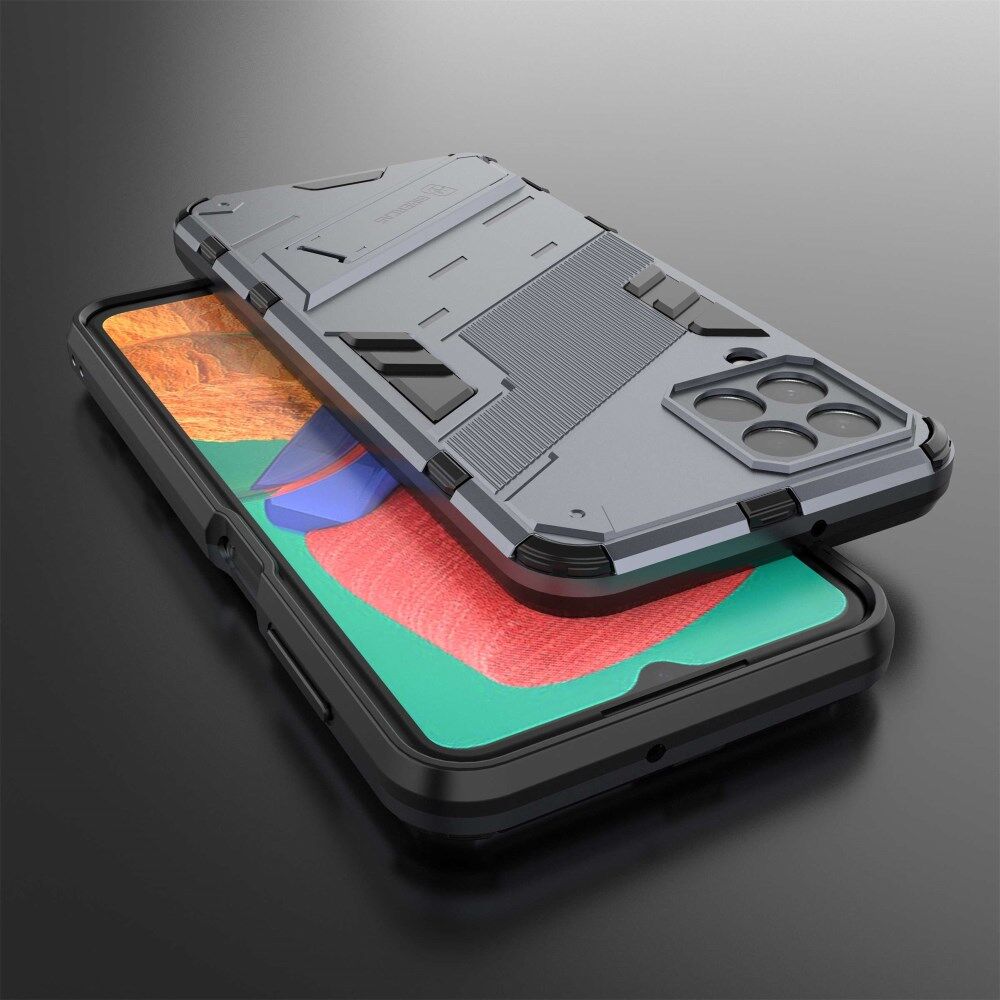 Samsung Galaxy M33 Hoesje Shockproof Kickstand Back Cover Blauw afbeelding 3