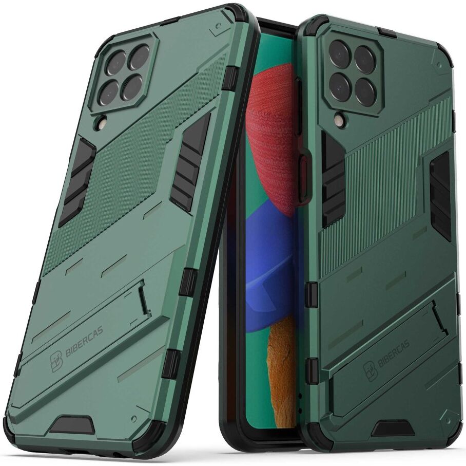 Samsung Galaxy M33 Hoesje Shockproof Kickstand Back Cover Groen afbeelding 5