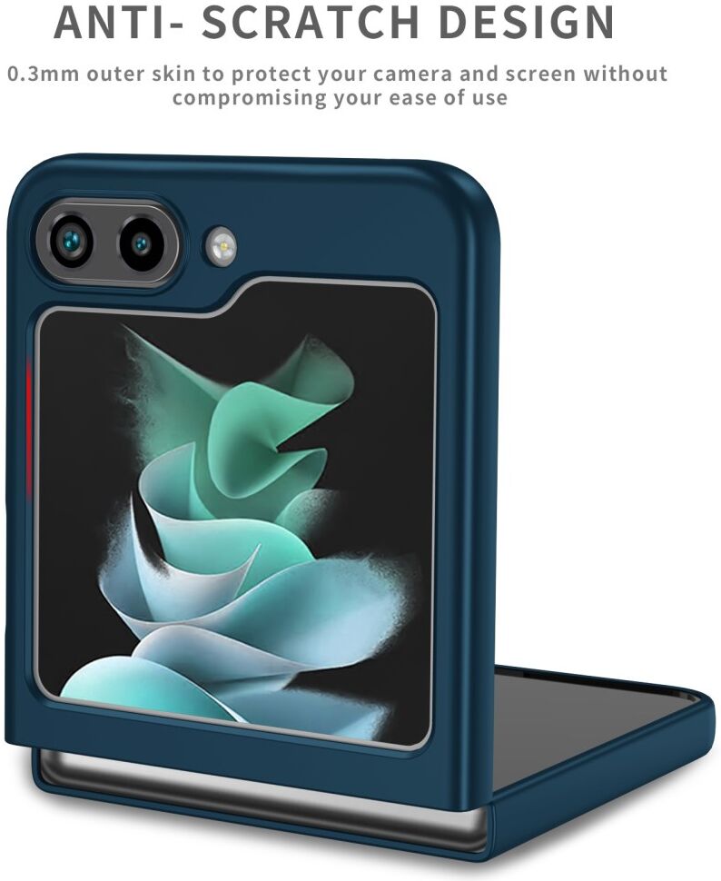 Samsung Galaxy Z Flip 5 Hoesje Magnetische Kickstand Ring Blauw afbeelding 8