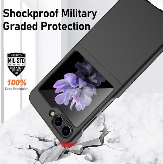 Samsung Galaxy Z Flip 5 Dun Hoesje Hard Back Cover Rood afbeelding 2