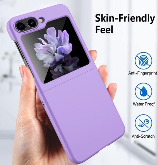 Samsung Galaxy Z Flip 5 Dun Hoesje Hard Back Cover Roze Goud afbeelding 5