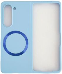 Samsung Galaxy Z Fold 5 Hoesje met MagSafe Back Cover Dun Blauw