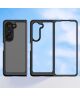 Samsung Galaxy Z Fold 5 Hoesje Acryl Back Cover Transparant Zwart