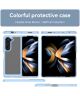 Samsung Galaxy Z Fold 5 Hoesje Acryl Back Cover Transparant Blauw