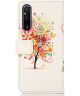 Sony Xperia 1 V Hoesje Portemonnee Book Case Flower Print