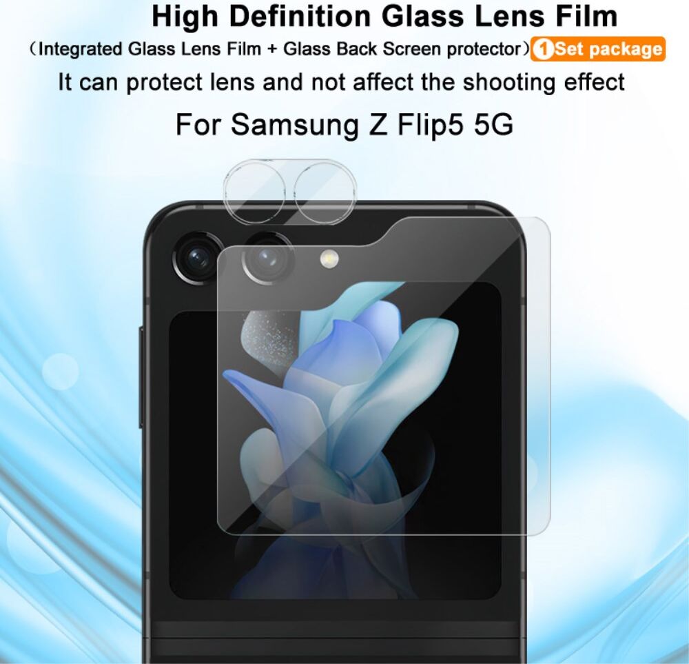 Imak Samsung Galaxy Z Flip 5 Screen Protector Cover Display en Camera afbeelding 2