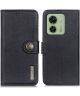 KHAZNEH Motorola Edge 40 Hoesje Portemonnee Book Case Zwart