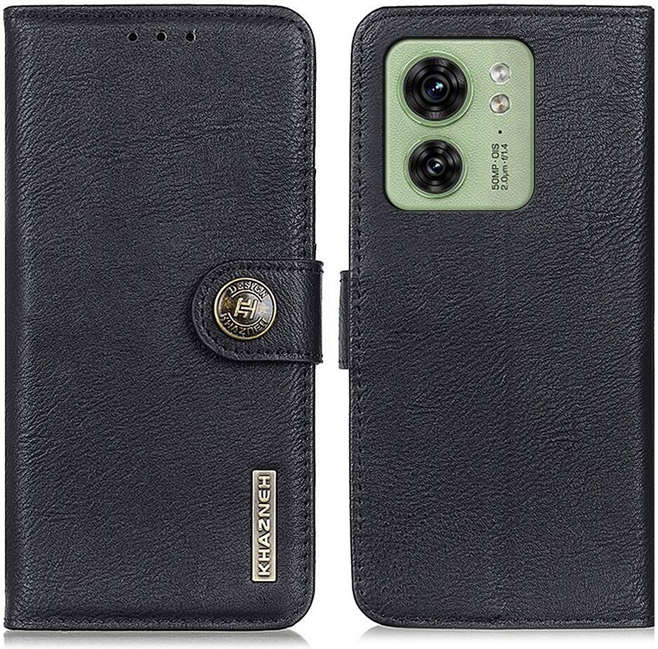 KHAZNEH Motorola Edge 40 Hoesje Portemonnee Book Case Zwart afbeelding 2
