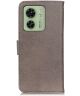 KHAZNEH Motorola Edge 40 Hoesje Portemonnee Book Case Khaki