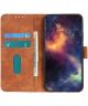 KHAZNEH Motorola Edge 40 5G Hoesje Retro Wallet Book Case Bruin