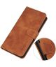 KHAZNEH Motorola Edge 40 5G Hoesje Retro Wallet Book Case Bruin