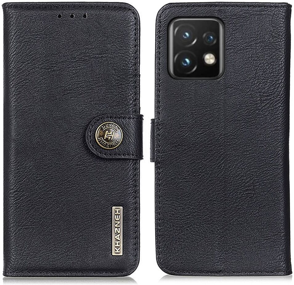 KHAZNEH Motorola Edge 40 Pro Hoesje Portemonnee Book Case Zwart afbeelding 2