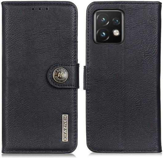 KHAZNEH Motorola Edge 40 Pro Hoesje Portemonnee Book Case Zwart afbeelding 2