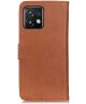 KHAZNEH Motorola Edge 40 Pro Hoesje Portemonnee Book Case Bruin
