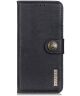 KHAZNEH Nokia C32 Hoesje Portemonnee Book Case Zwart