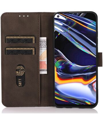 KHAZNEH Xiaomi Poco F5 Pro Hoesje Retro Wallet Book Case Bruin Hoesjes