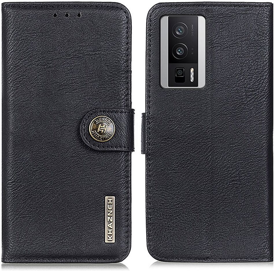 KHAZNEH Xiaomi Poco F5 Pro Hoesje Portemonnee Book Case Zwart afbeelding 2