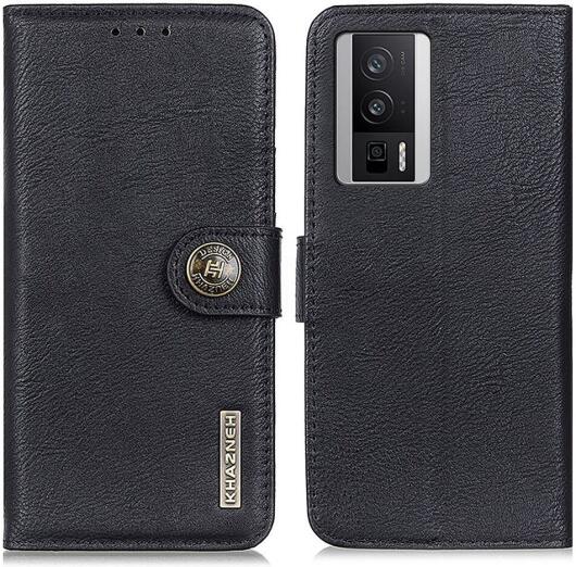 KHAZNEH Xiaomi Poco F5 Pro Hoesje Portemonnee Book Case Zwart afbeelding 2