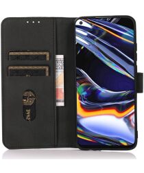 KHAZNEH Motorola Edge 40 5G Retro Wallet Book Case Zwart