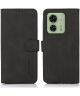 KHAZNEH Motorola Edge 40 5G Retro Wallet Book Case Zwart