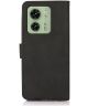 KHAZNEH Motorola Edge 40 5G Retro Wallet Book Case Zwart