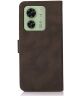 KHAZNEH Motorola Edge 40 5G Retro Wallet Book Case Bruin