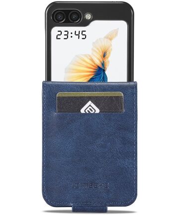 LC.IMEEKE Samsung Galaxy Z Flip 5 Hoesje Wallet Book Case Blauw Hoesjes
