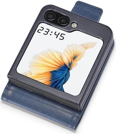 LC.IMEEKE Samsung Galaxy Z Flip 5 Hoesje Wallet Book Case Blauw afbeelding 5
