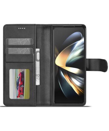 LC.IMEEKE Samsung Galaxy Z Fold 5 Hoesje Portemonnee Book Case Zwart Hoesjes