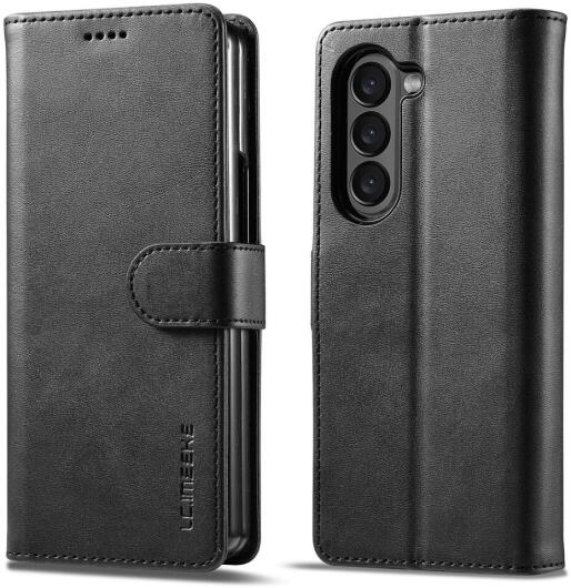LC.IMEEKE Samsung Galaxy Z Fold 5 Hoesje Portemonnee Book Case Zwart afbeelding 2