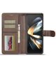 LC.IMEEKE Samsung Galaxy Z Fold 5 Hoesje Portemonnee Book Case Bruin