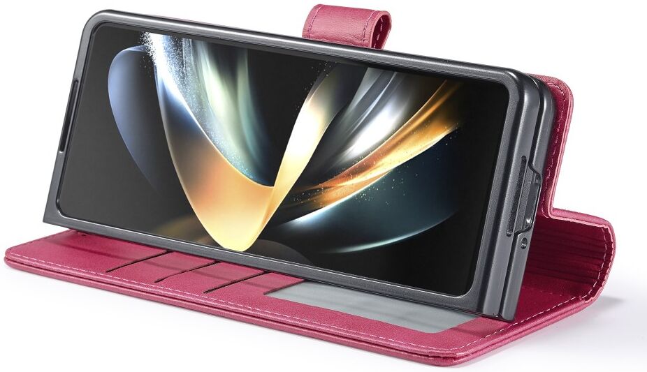 LC.IMEEKE Samsung Galaxy Z Fold 5 Hoesje Portemonnee Book Case Rood afbeelding 3