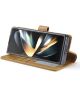 LC.IMEEKE Samsung Galaxy Z Fold 5 Hoesje Portemonnee Book Case Brown
