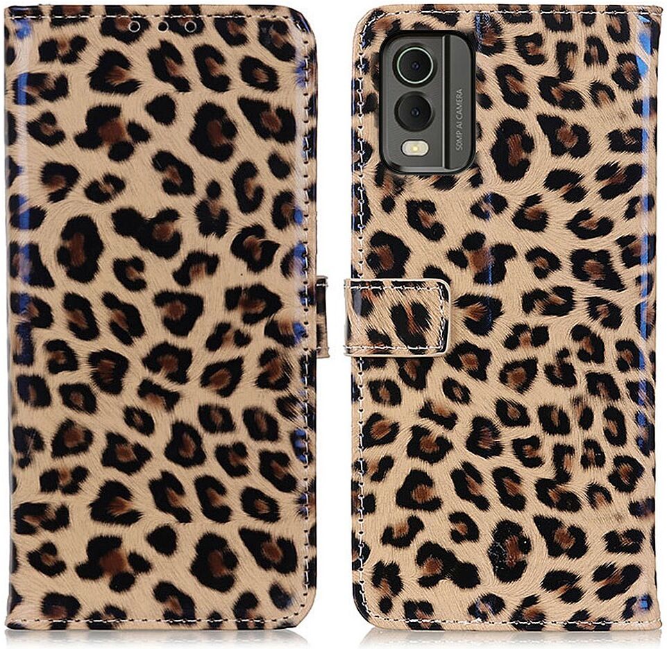 Nokia C32 Hoesje Portemonnee Book Case Luipaard Print afbeelding 3
