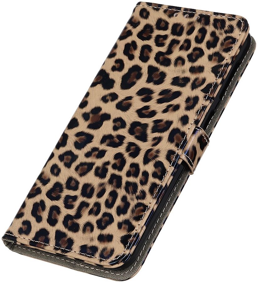 Nokia C32 Hoesje Portemonnee Book Case Luipaard Print afbeelding 6