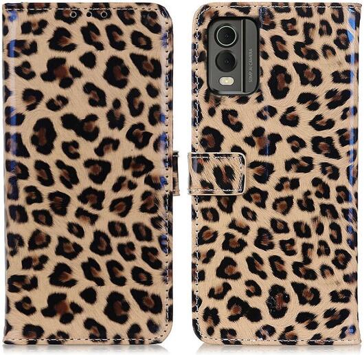 Nokia C32 Hoesje Portemonnee Book Case Luipaard Print afbeelding 3