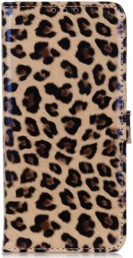 Nokia C32 Hoesje Portemonnee Book Case Luipaard Print afbeelding 1
