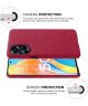Oppo A98 Hoesje met Stoffen Afwerking Back Cover Rood