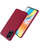 Oppo A98 Hoesje met Stoffen Afwerking Back Cover Rood