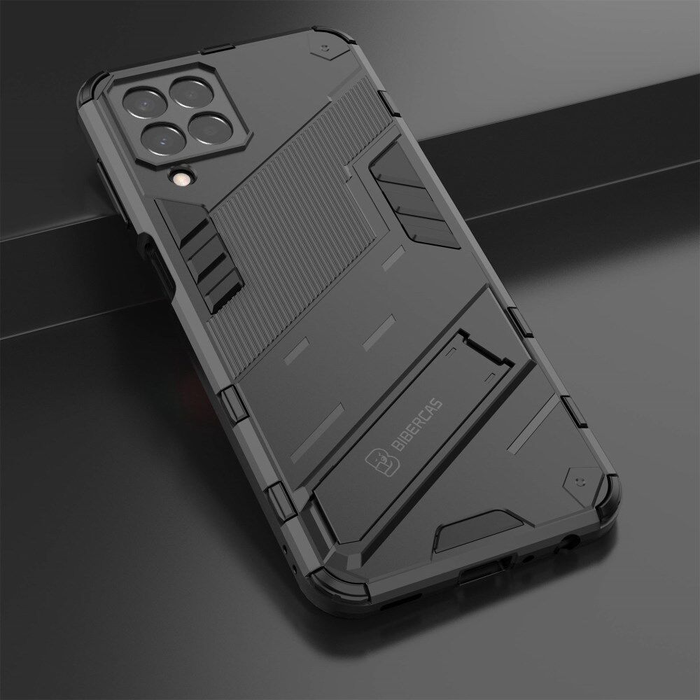 Samsung Galaxy M33 Hoesje Shockproof Kickstand Back Cover Zwart afbeelding 4