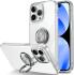 Apple iPhone 15 Plus Hoesje met Magnetische Kickstand Ring Transparant afbeelding 1