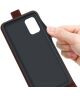 Nokia C32 Hoesje Verticale Flip Wallet Case Kunstleer Bruin