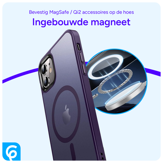 Apple iPhone 11 Hoesje met MagSafe Back Cover Matte Paars afbeelding 5