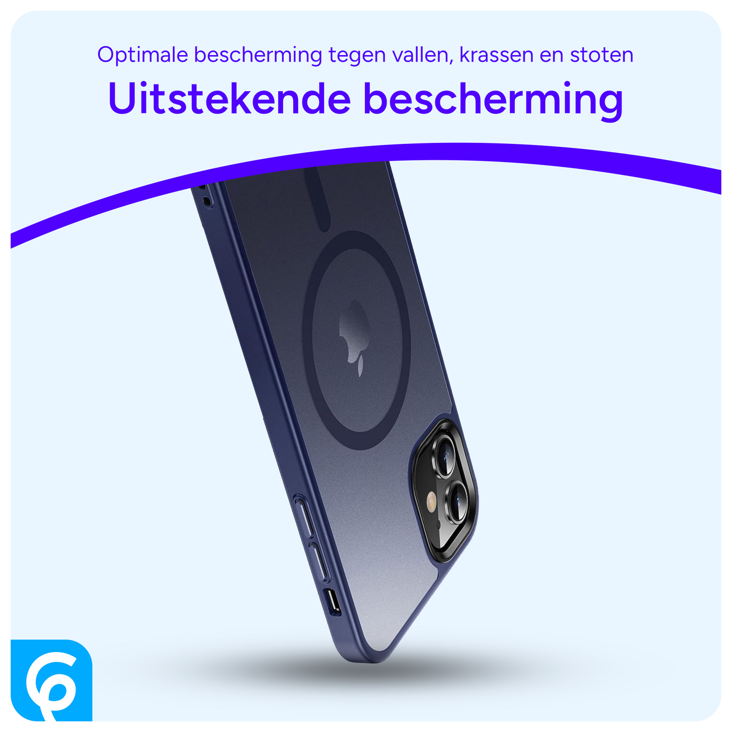 Apple iPhone 11 Hoesje met MagSafe Back Cover Matte Blauw afbeelding 2