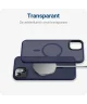 Apple iPhone 12 / 12 Pro Hoesje met MagSafe Matte Back Cover Blauw