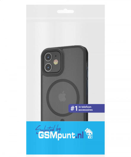 Apple iPhone 12 / 12 Pro Hoesje met MagSafe Matte Back Cover Blauw afbeelding 9
