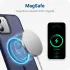 Apple iPhone 12 / 12 Pro Hoesje met MagSafe Matte Back Cover Blauw afbeelding 4