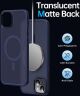 Apple iPhone 14 Hoesje met MagSafe Back Cover Matte Donkerblauw