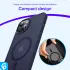 Apple iPhone 14 Hoesje met MagSafe Back Cover Matte Donkerblauw afbeelding 6