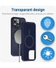 Apple iPhone 14 Pro Hoesje met MagSafe Back Cover Matte Donkerblauw